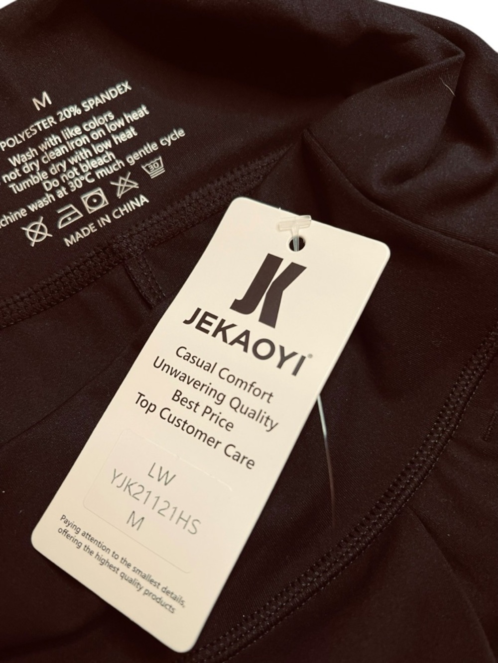 JEKAOYI Black High Waisted Wide Leg Pants Elastic Waist – Medium - Picture 5 of 7
